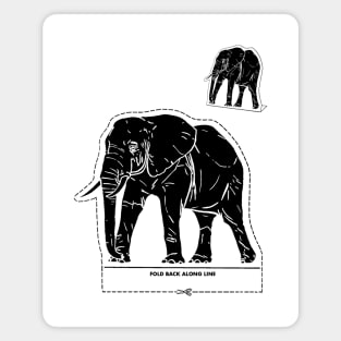 Elephant Paper Cutouts Magnet